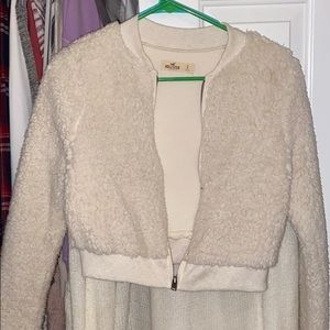Hollister fuzzy jacket
